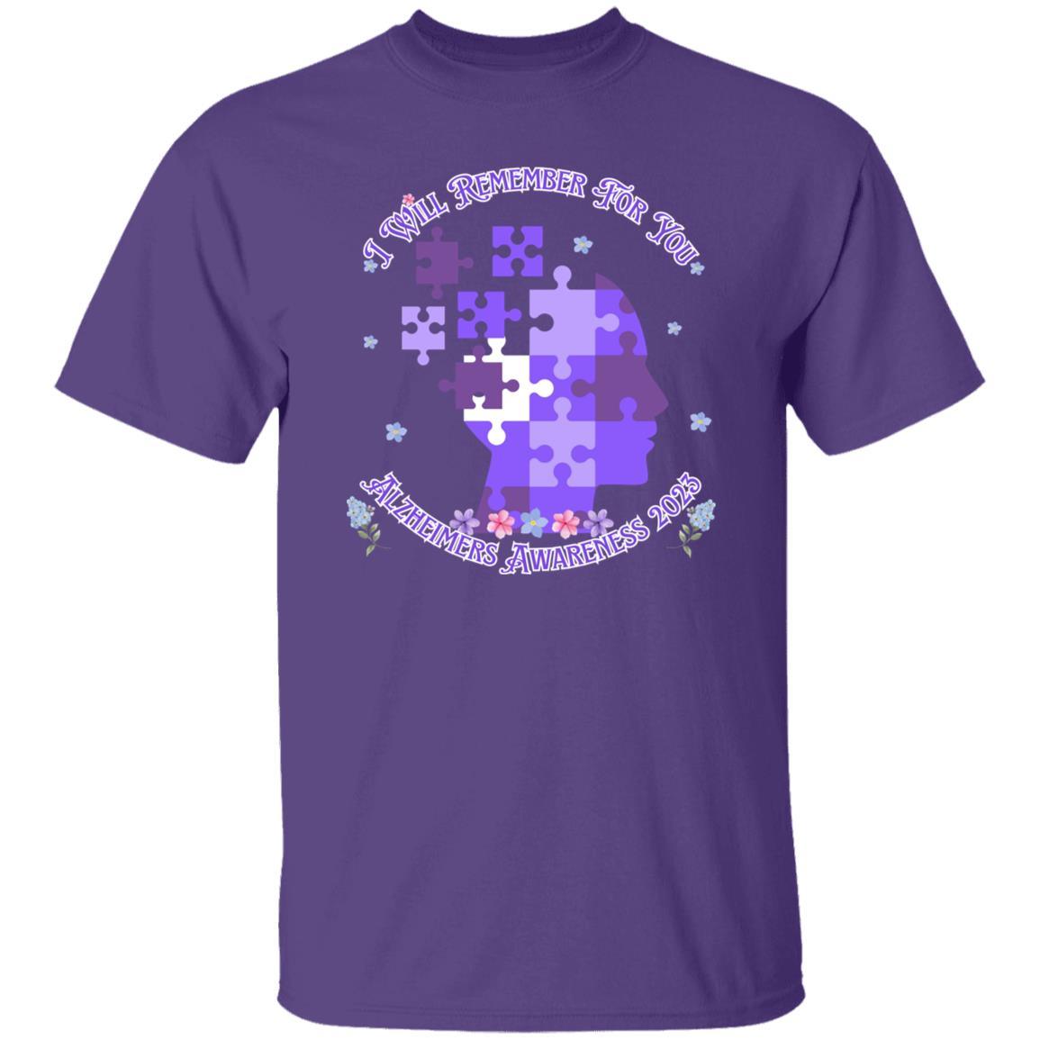 I Will Remember For You Alzheimers Awareness Puzzle T-Shirt - ALL4THEGIFTOFIT