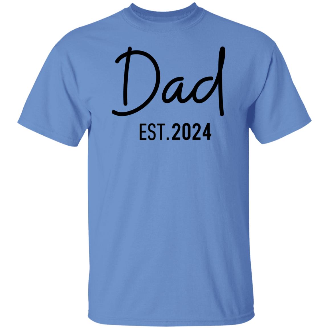 (TOP SELLER 🔥) Dad Est. (Year) T-Shirt - Black Design