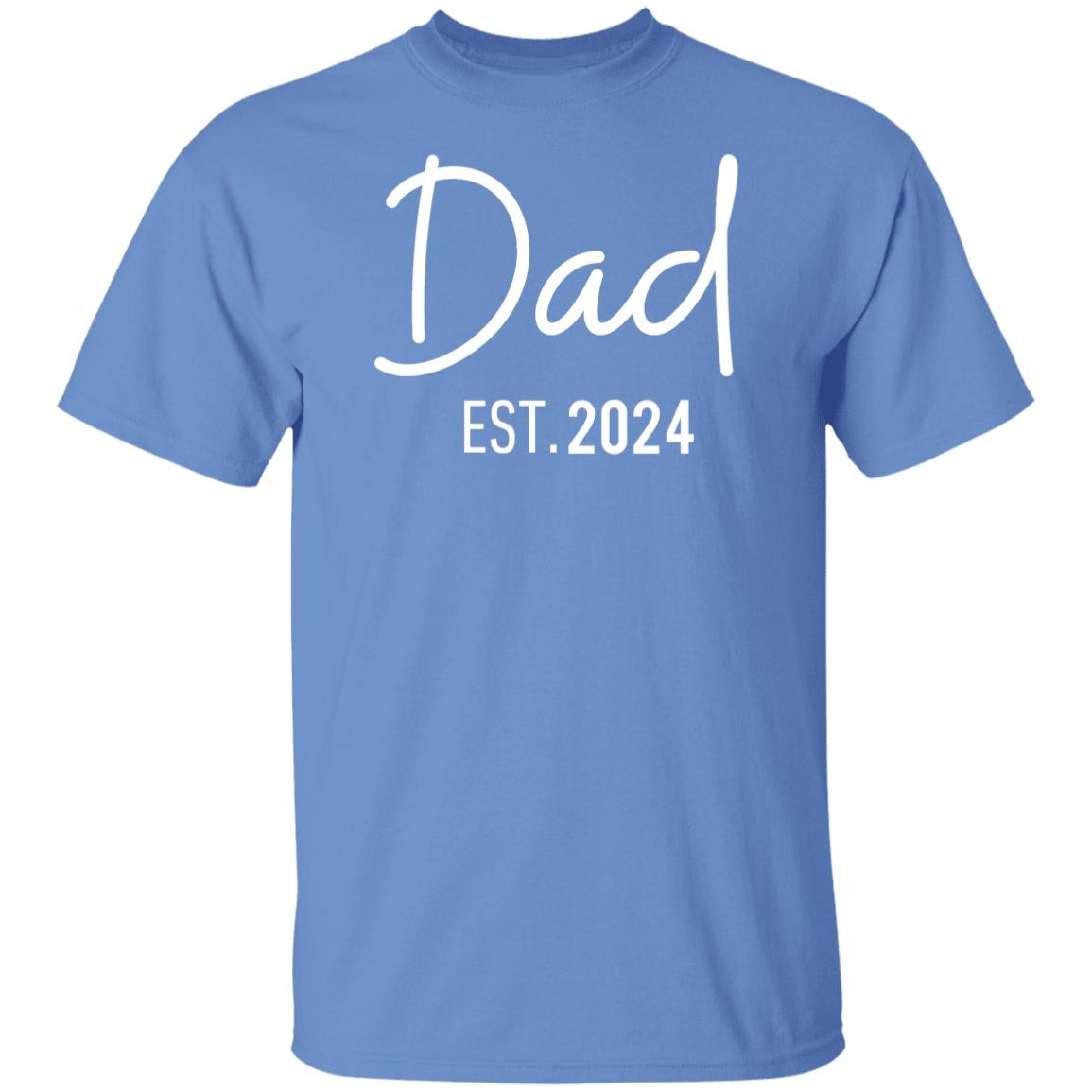 (TOP SELLER 🔥) Dad Est. (Year) T-Shirt (White Design)