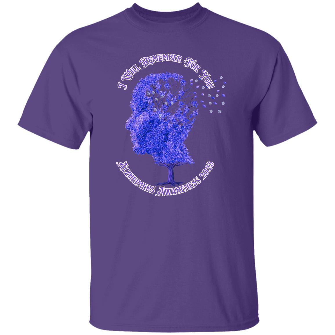 I Will Remember For You - Alzheimers Awareness T-Shirt - ALL4THEGIFTOFIT