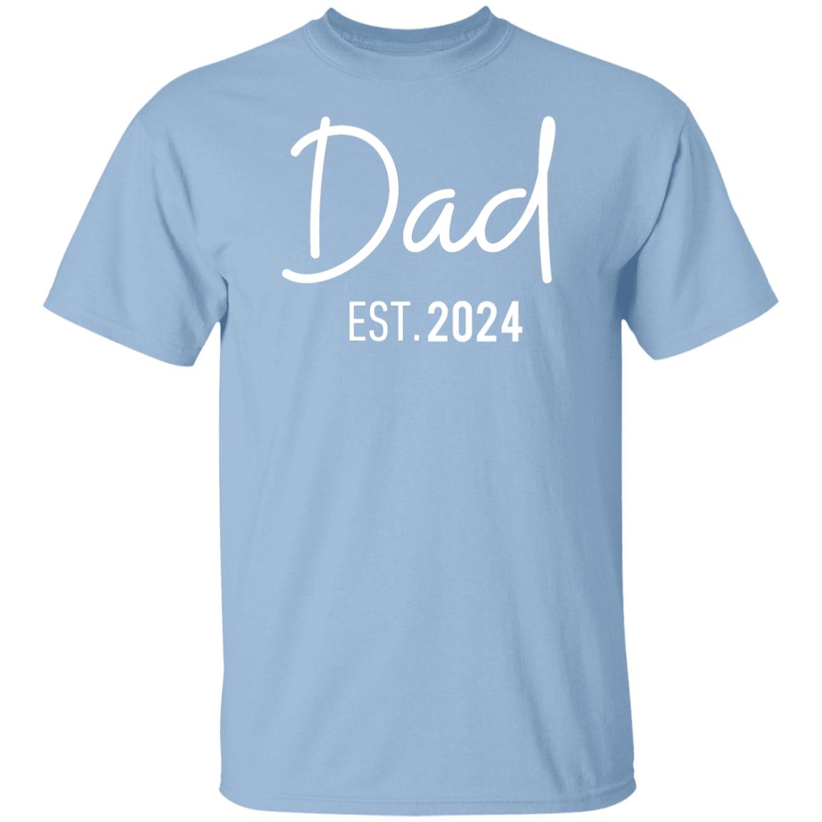 (TOP SELLER 🔥) Dad Est. (Year) T-Shirt (White Design)