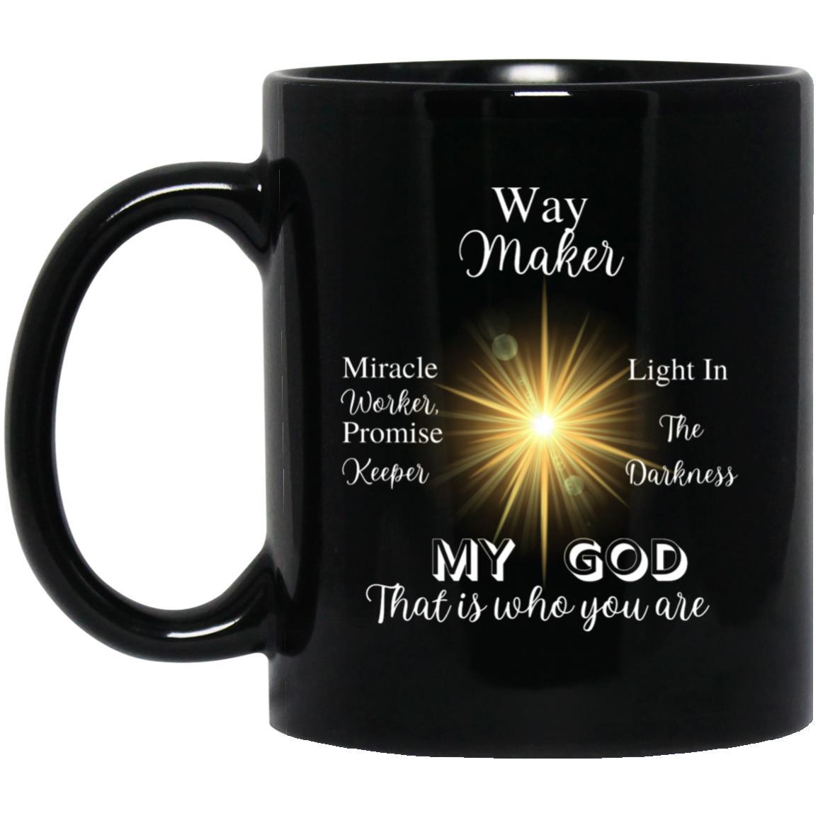 Way Maker Glossy Black Mug - ALL4THEGIFTOFIT