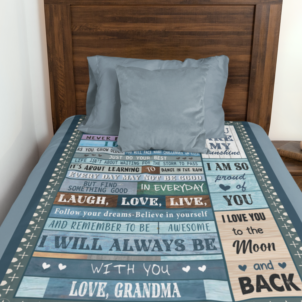 To My Grandson Blanket | Love Grandma