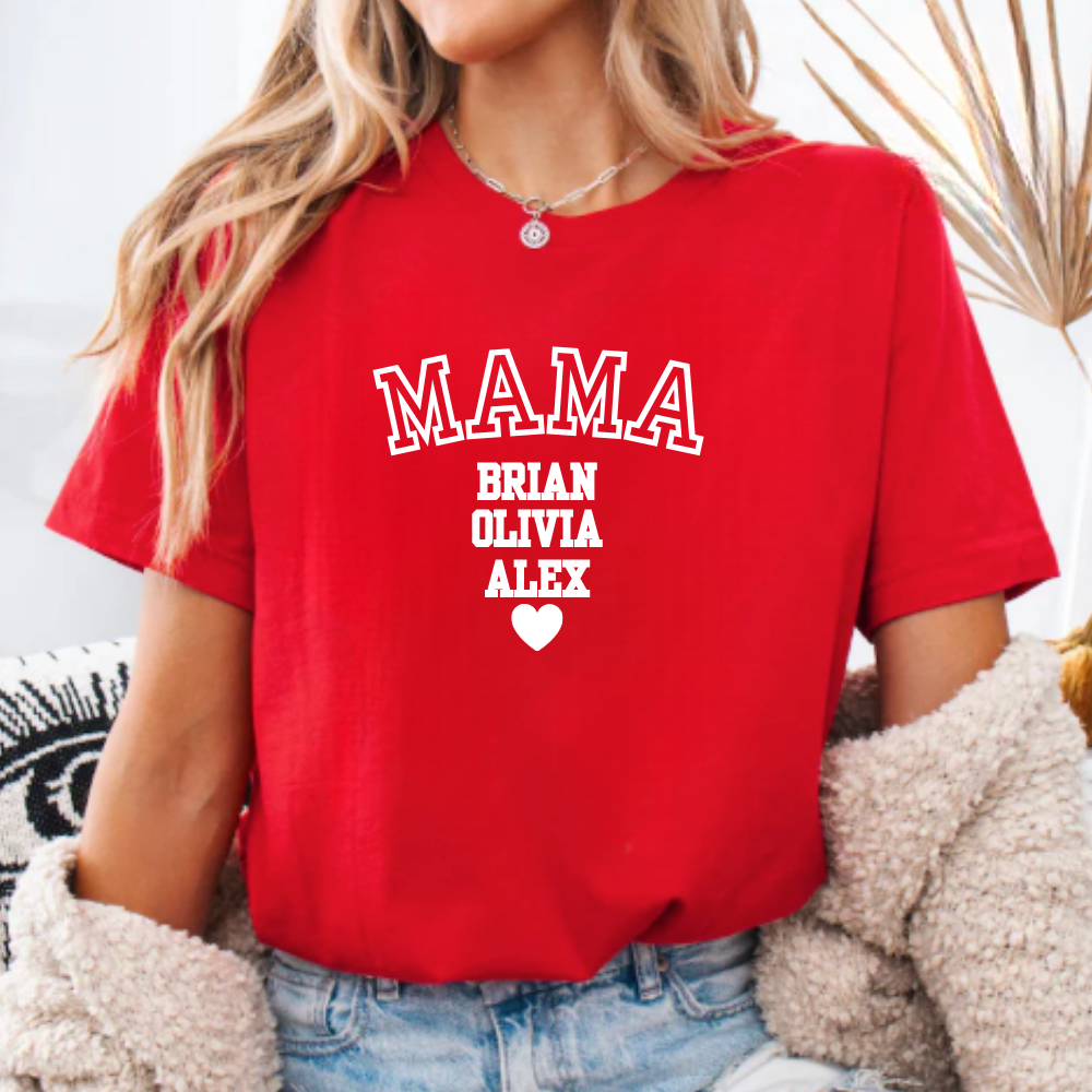 Mama Personalized T-Shirt | Sweat Shirt | Hoodie - White Design