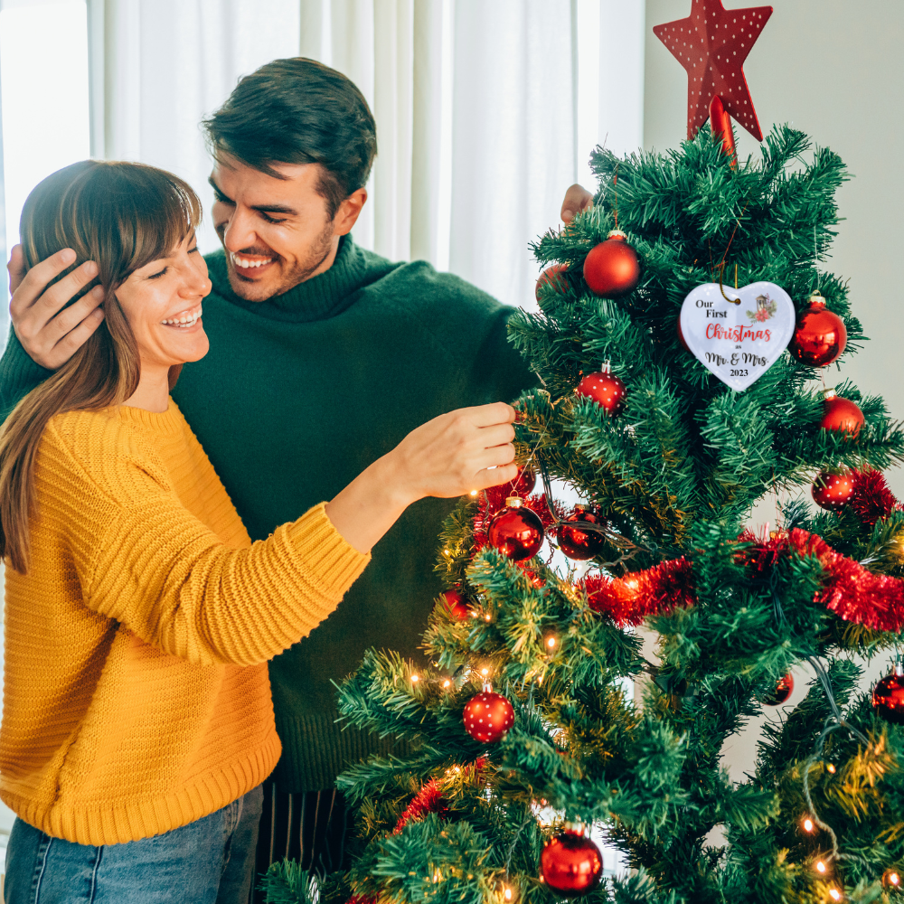 Our First Christmas as Mr. & Mrs. 2023 Heart Ornament