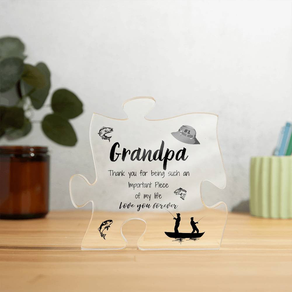 Grandpa Acrylic Puzzle Plaque