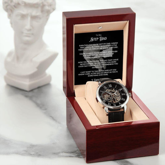 To My Dad Gift Watch | My Step Dad, One Who Truly Cares | Father's Day Gift - ALL4THEGIFTOFIT