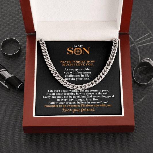 To My Son | Believe In Yourself | Black Card | Cuban Link Chain | Gift for Birthday, Holidays or Just Because - ALL4THEGIFTOFIT