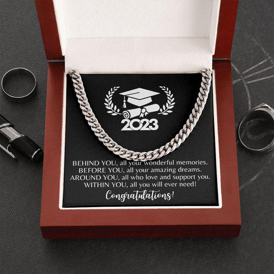 2023 | Congratulations Graduate | Cuban Link Chain - ALL4THEGIFTOFIT