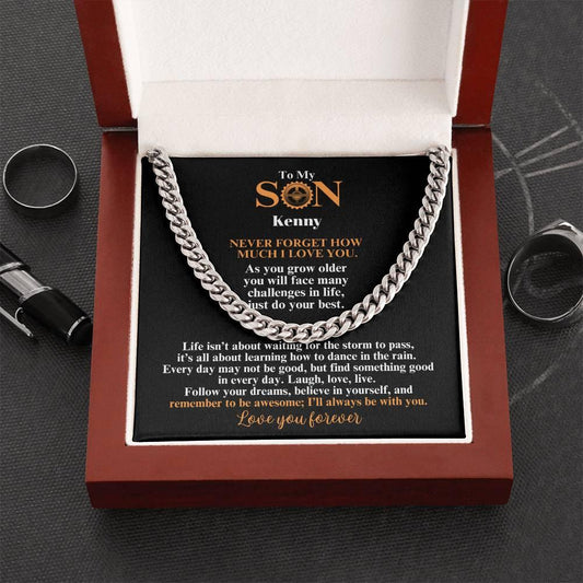 To My Son | Believe In Yourself | Black Card | Cuban Link Chain | Gift for Birthday, Holidays or Just Because - ALL4THEGIFTOFIT