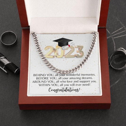 2023 | Congratulations Graduate | Cuban Link Chain - ALL4THEGIFTOFIT