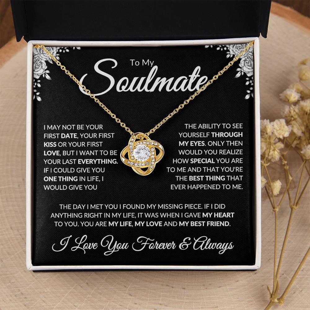 To My Soulmate | My Love | Love Knot Necklace