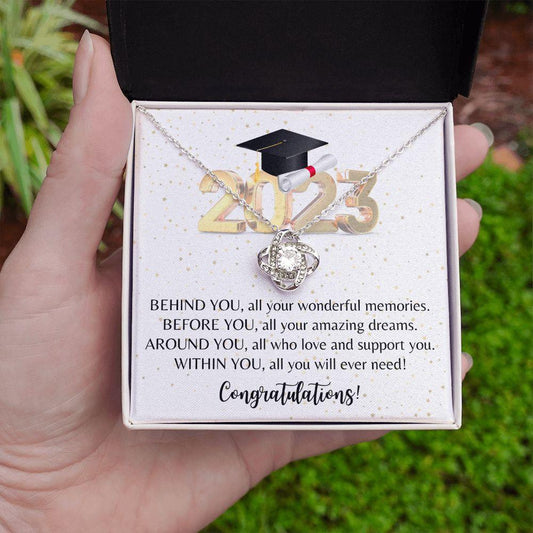 2023 | Congratulations Graduate | Love Knot Necklace - ALL4THEGIFTOFIT