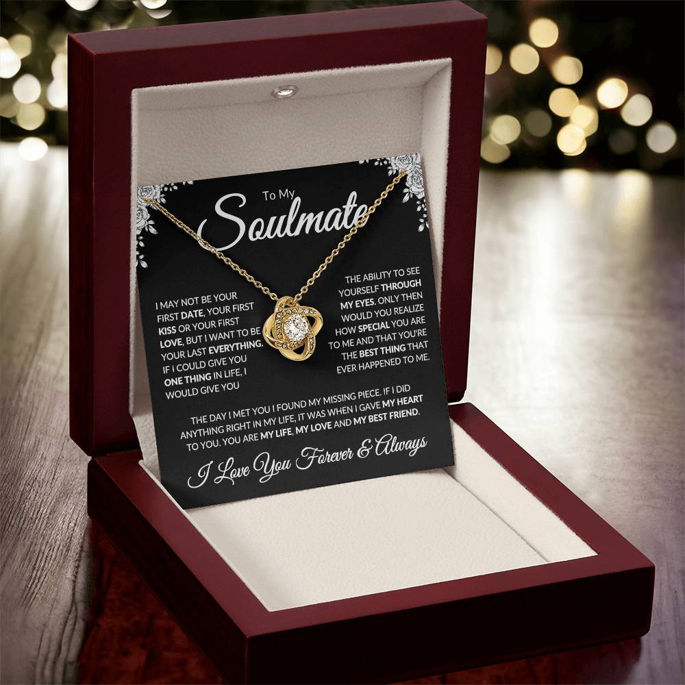 To My Soulmate | My Love | Love Knot Necklace