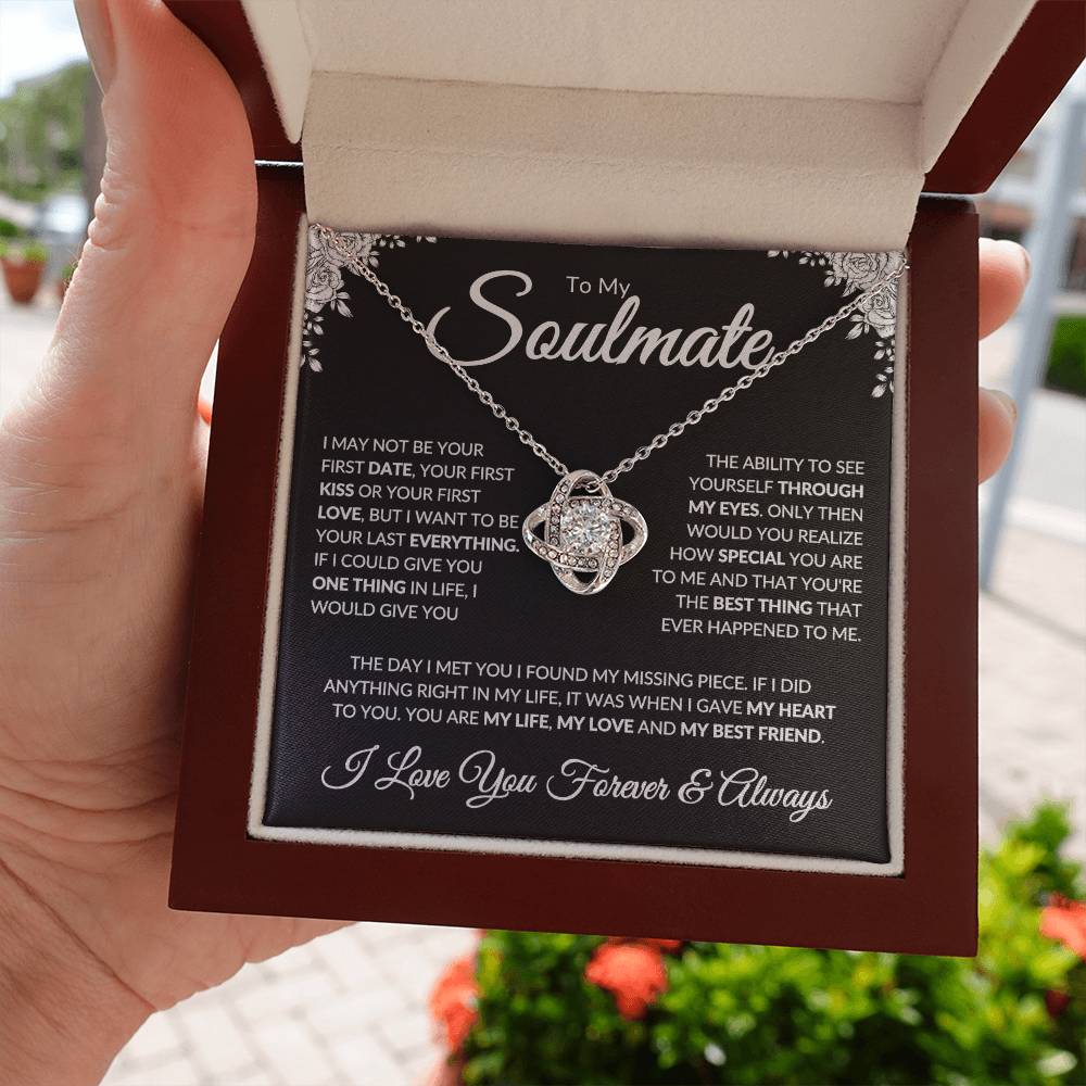 To My Soulmate | My Love | Love Knot Necklace