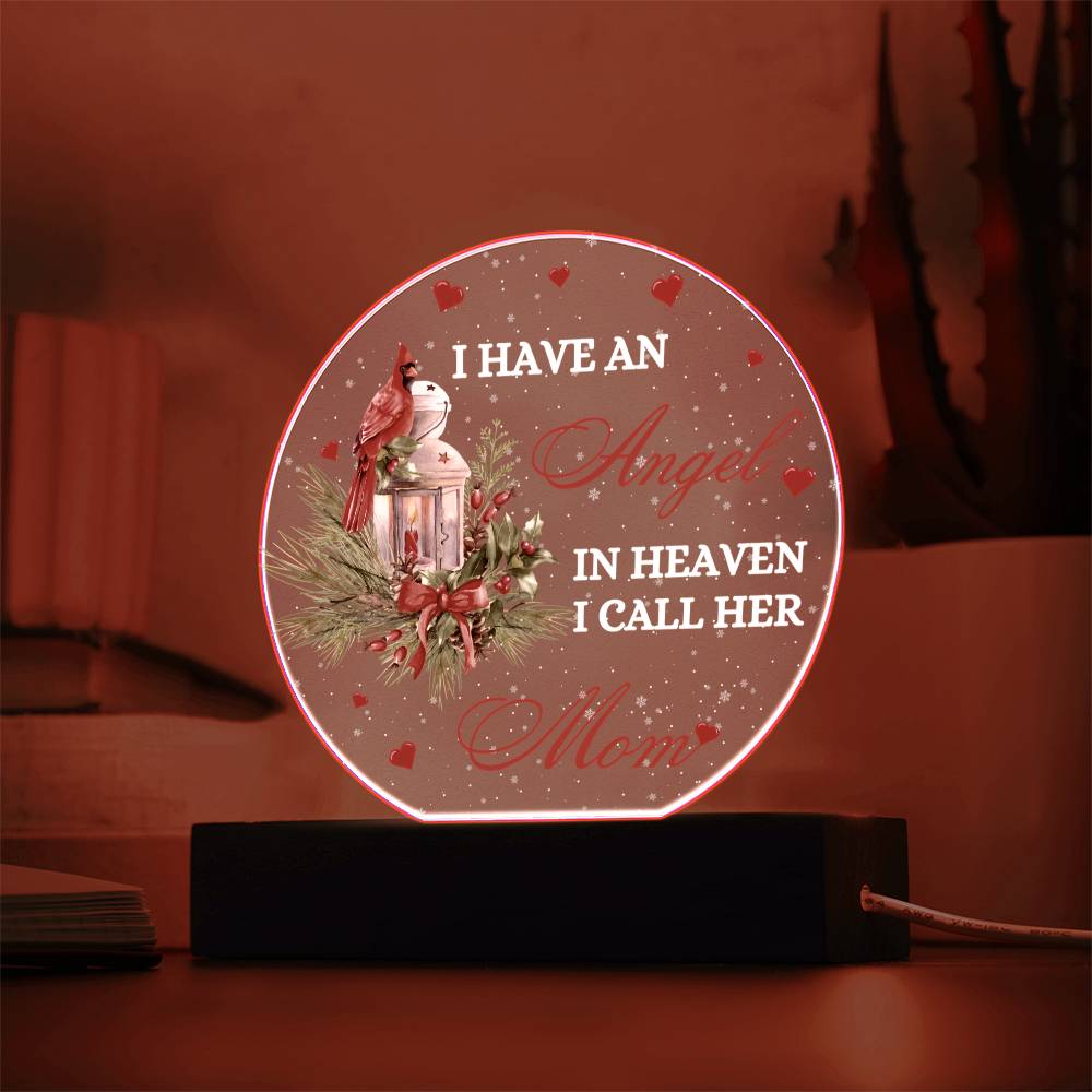 Angel in Heaven Mom Acrylic Plaque