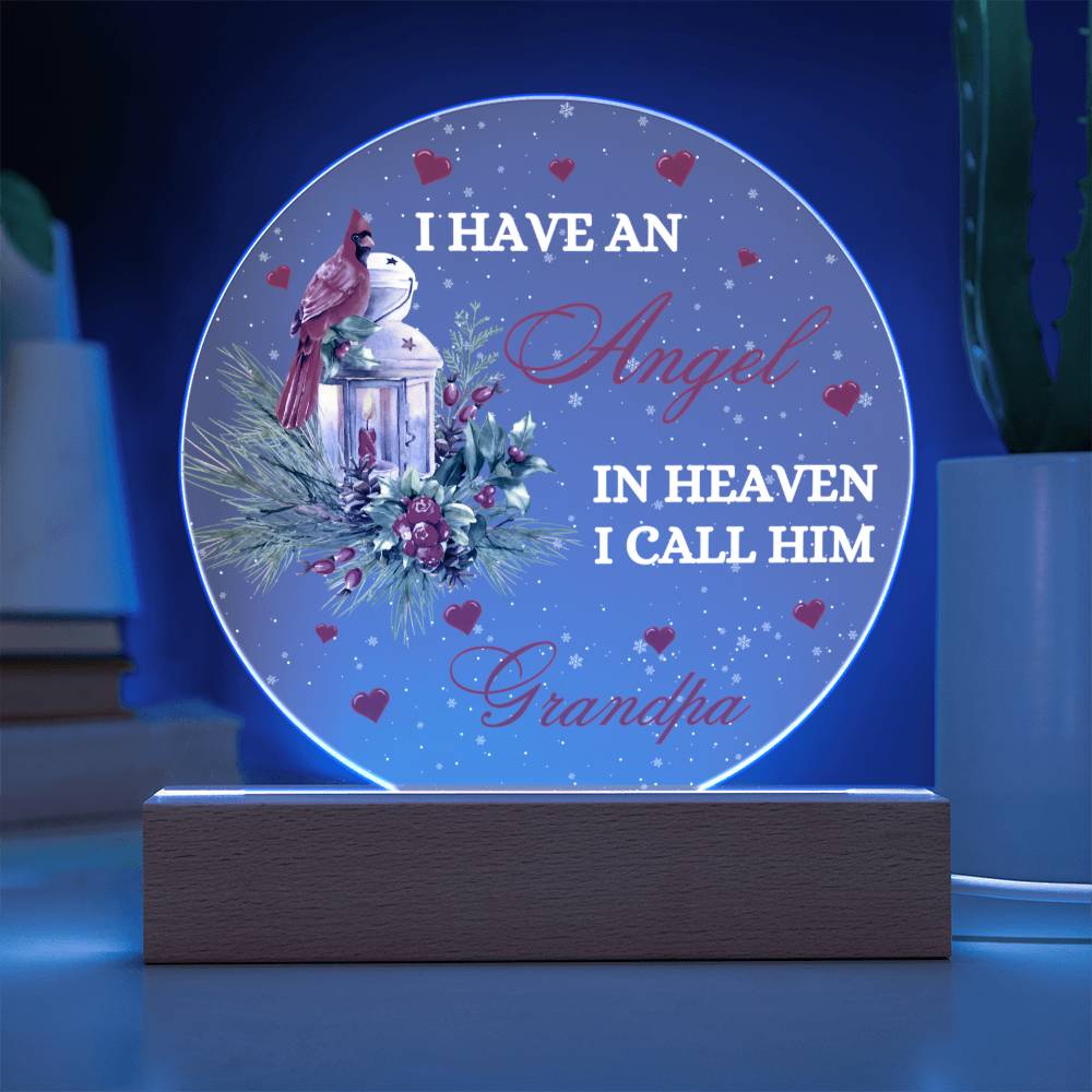 Angel in Heaven Grandpa Acrylic Plaque