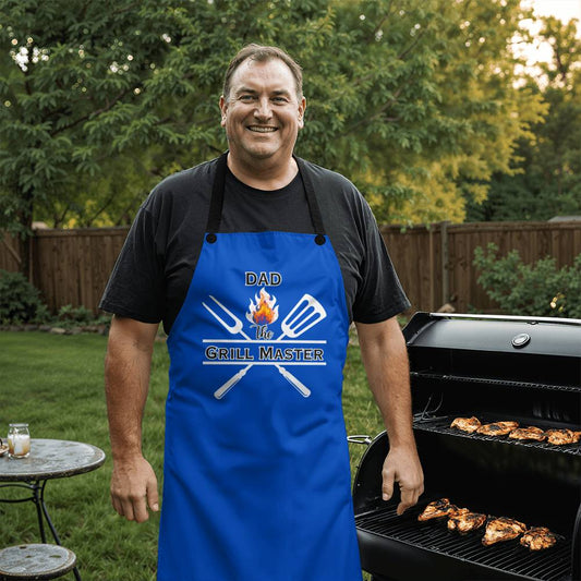 (TOP SELLER 🔥) Dad The Grill Master Apron - Royal