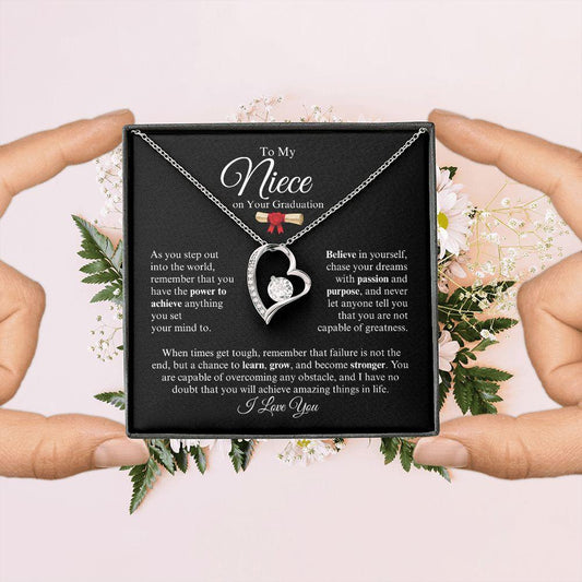 To My Niece on Your Graduation | Believe in Yourself | Forever Love Necklace - ALL4THEGIFTOFIT