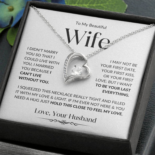To My Beautiful Wife | Forever Love Necklace - WB2 | Gift for Soulmate