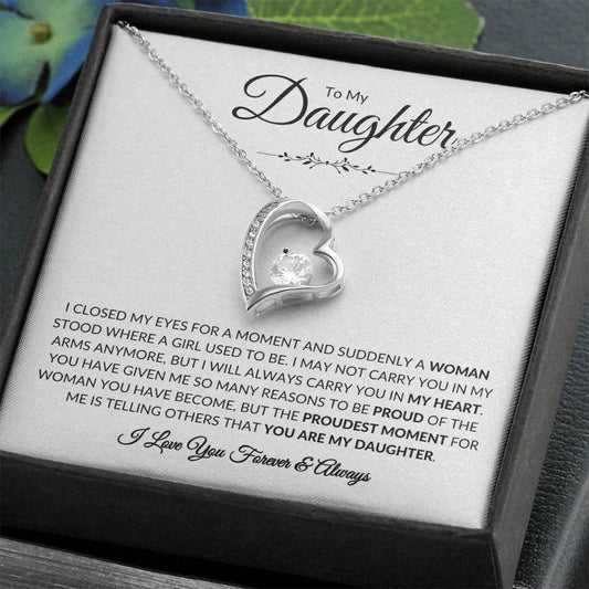 To My Daughter | I Closed My Eyes | Forever Love Necklace