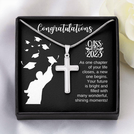 Congratulations Class of 2023 | Cross Necklace - ALL4THEGIFTOFIT