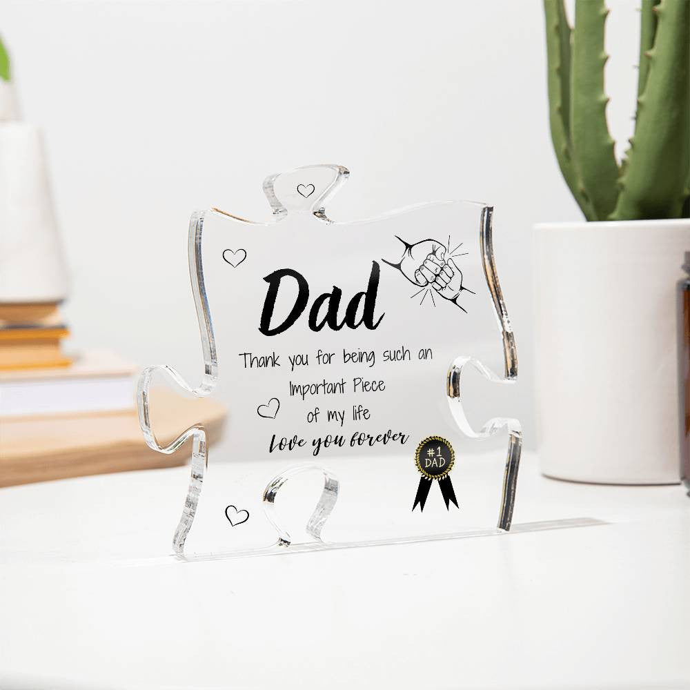 Dad Acrylic Puzzle Plaque