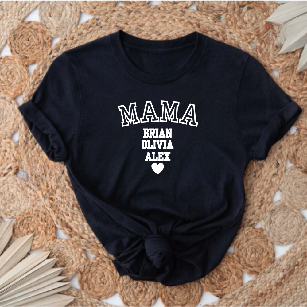 Mama Personalized T-Shirt | Sweat Shirt | Hoodie - White Design