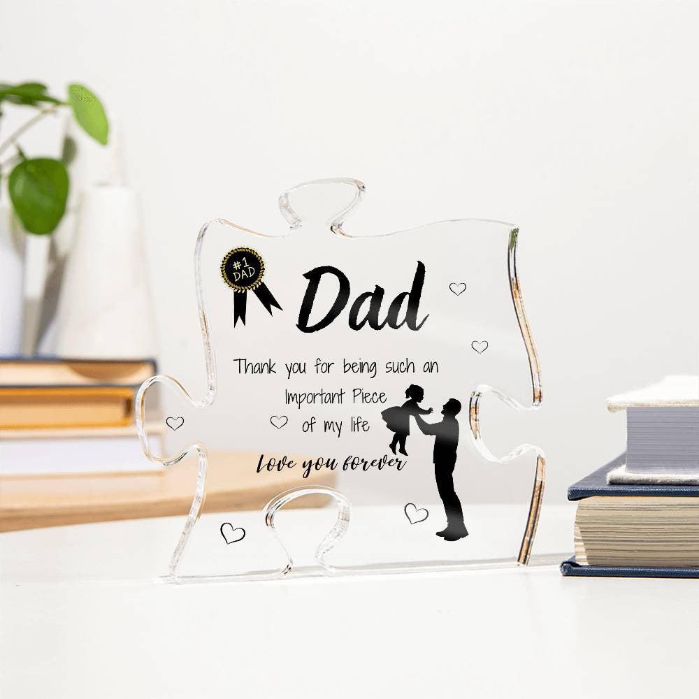 Dad - Daughter Acrylic Puzzle Plaque