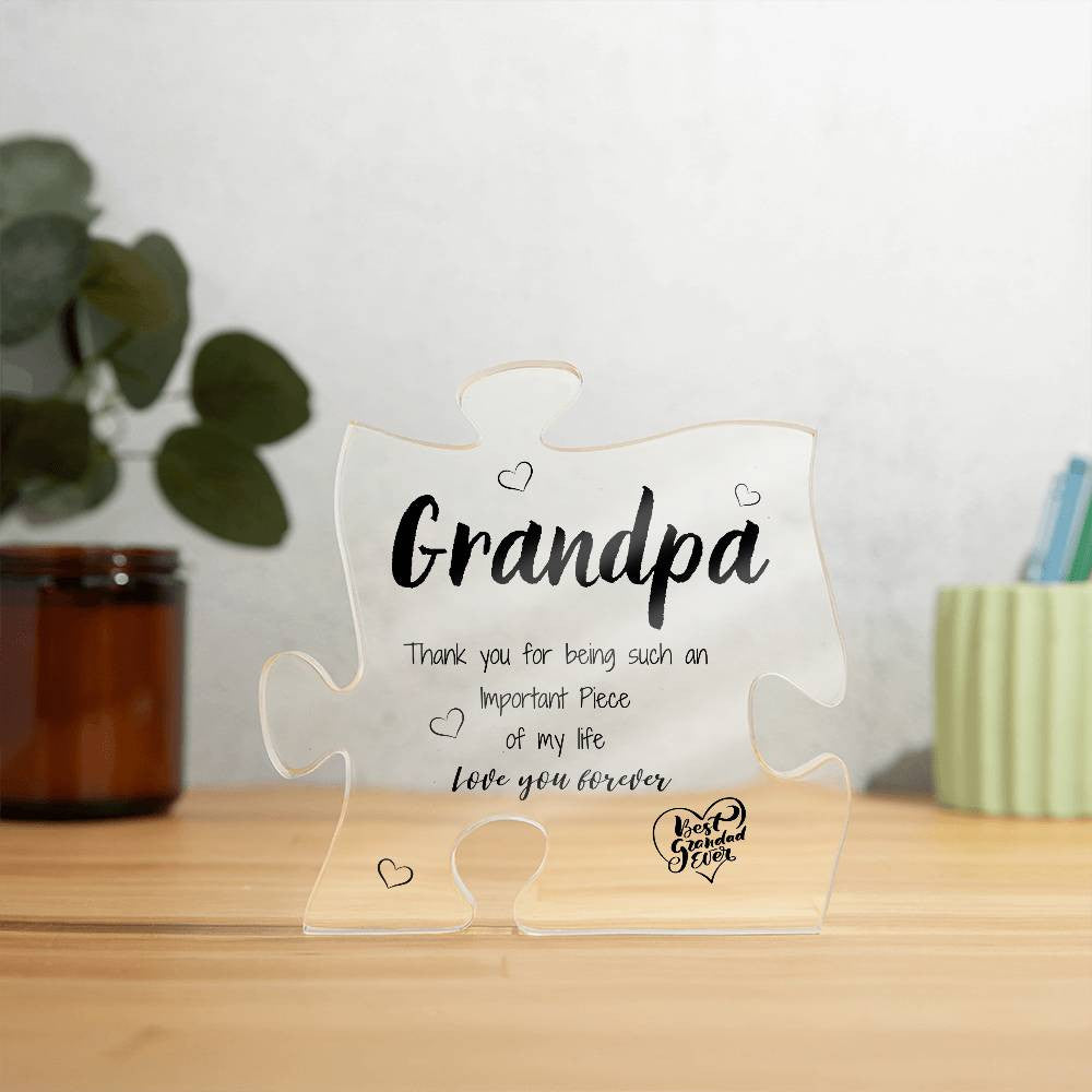 Grandpa Acrylic Puzzle Plaque