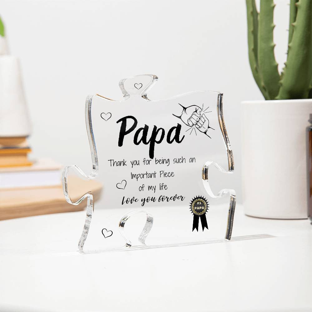 Papa - Acrylic Puzzle Plaque