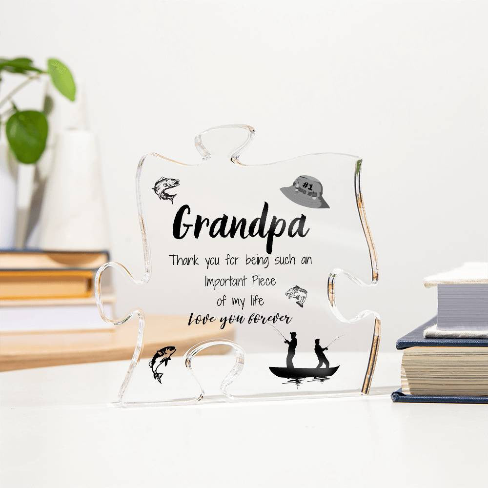 Grandpa Acrylic Puzzle Plaque