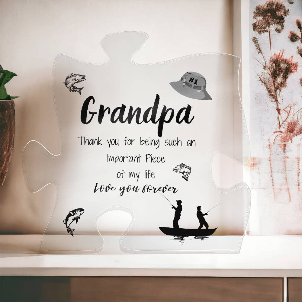 Grandpa Acrylic Puzzle Plaque