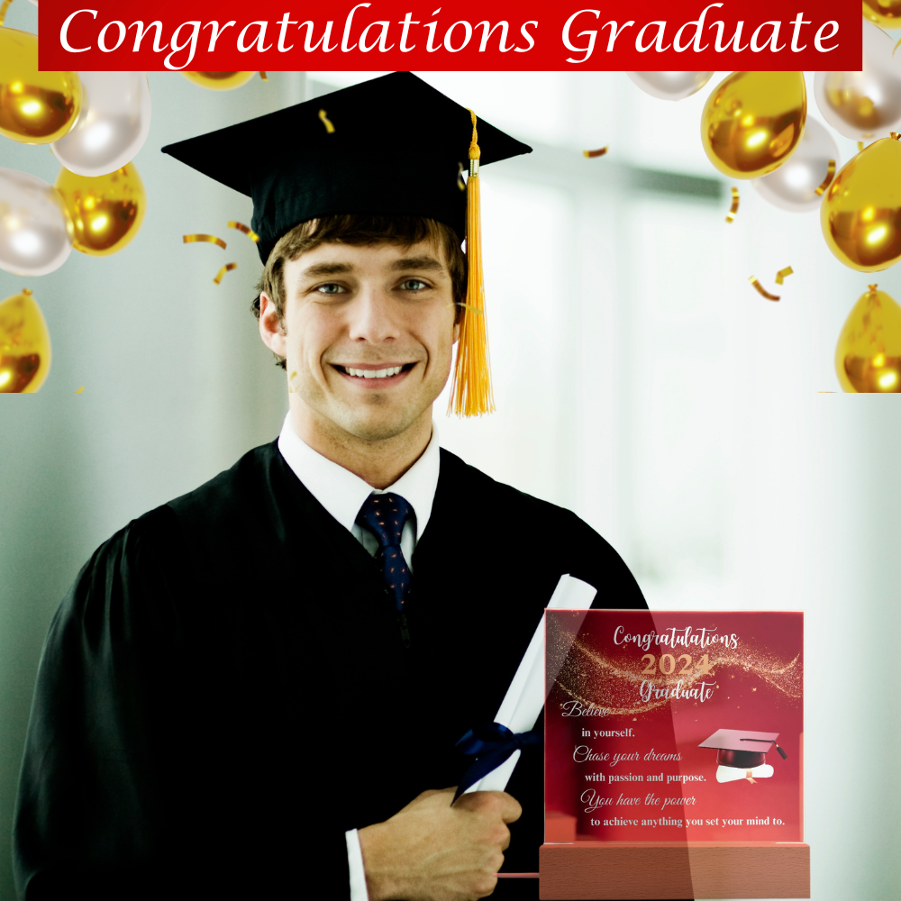 Congratulations (Year) Graduate Acrylic Square Plaque (WD)