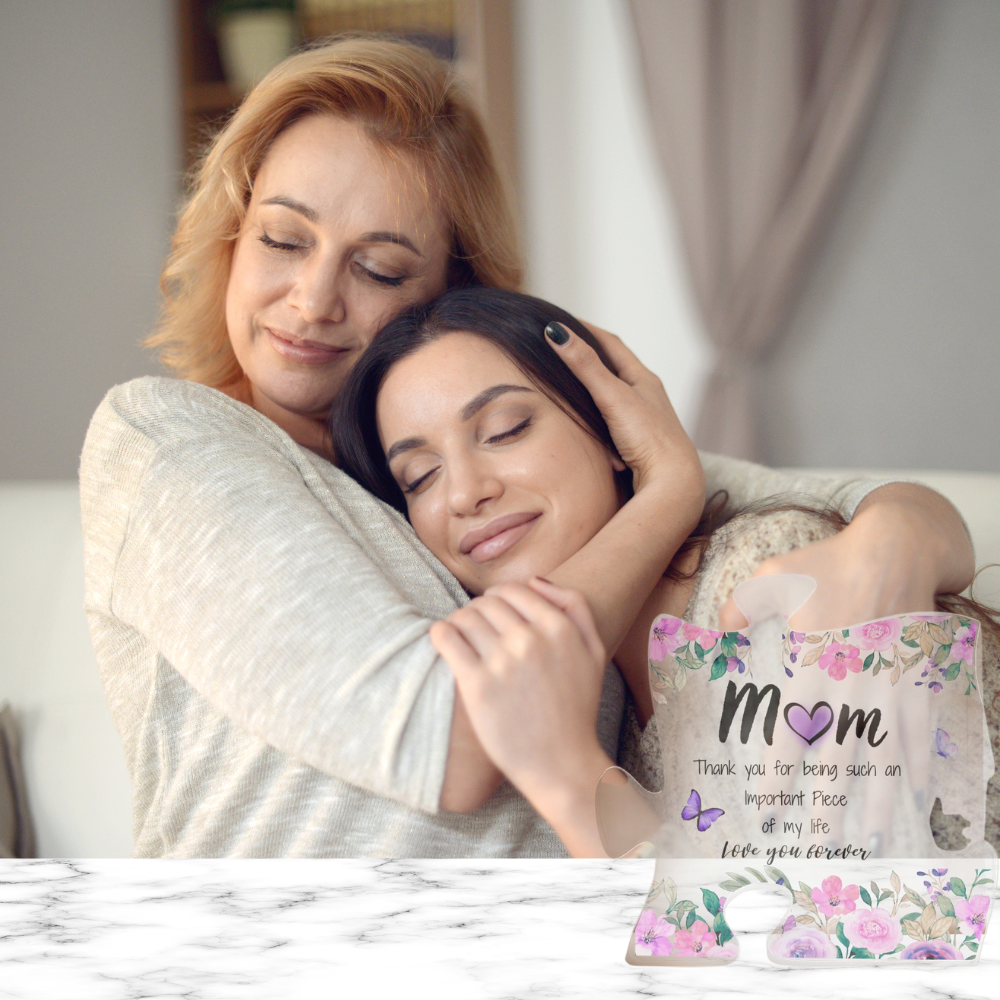 Mom | | Important Piece |  Printed Acrylic Puzzle Plaque | Gift for Mother's Day, Birthdays, Holidays, Special Occasions