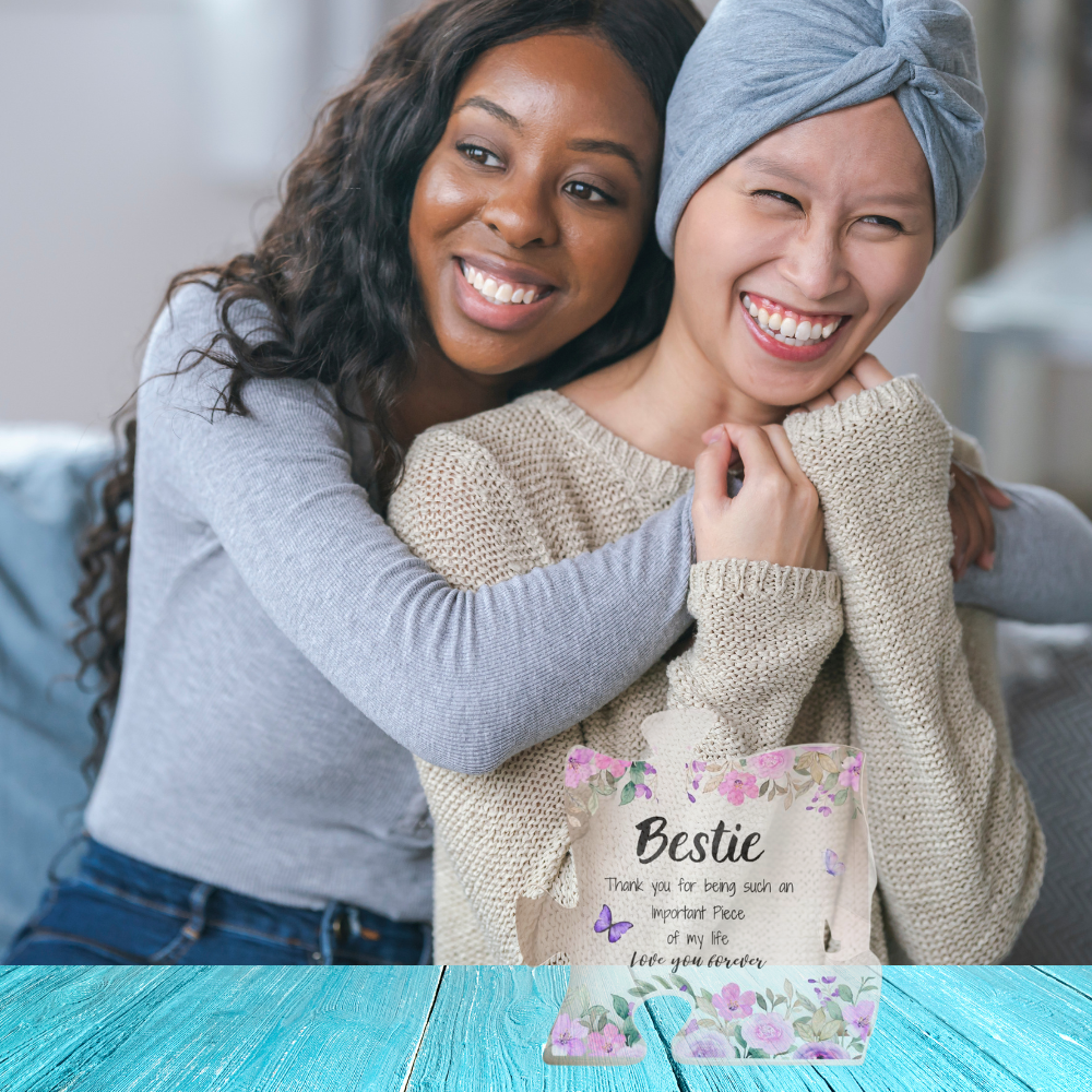 Bestie | Important Piece | Printed Acrylic Puzzle Plaque | Gift for Mother's Day, Birthdays, Holidays, Special Occasions