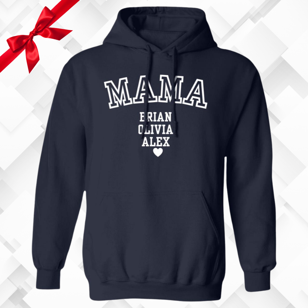 Mama Personalized T-Shirt | Sweat Shirt | Hoodie - White Design