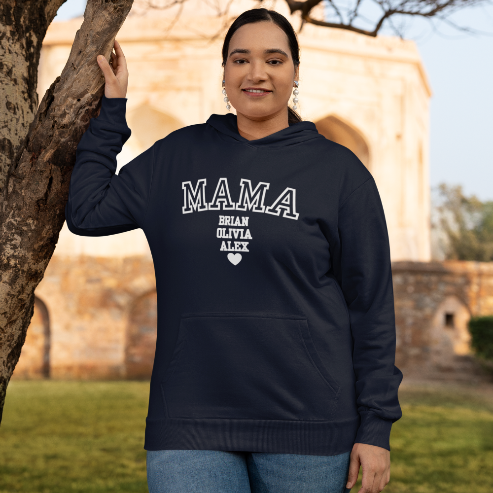 Mama Personalized T-Shirt | Sweat Shirt | Hoodie - White Design