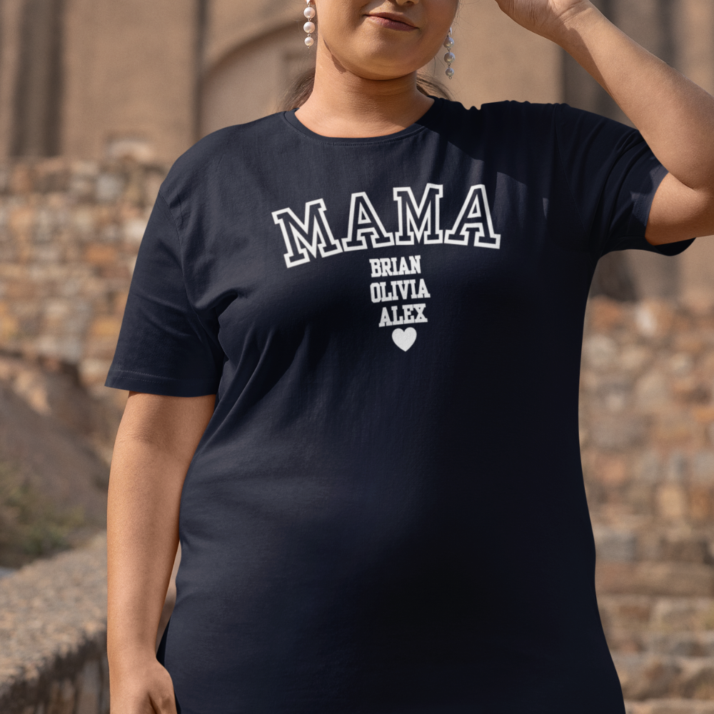 Mama Personalized T-Shirt | Sweat Shirt | Hoodie - White Design