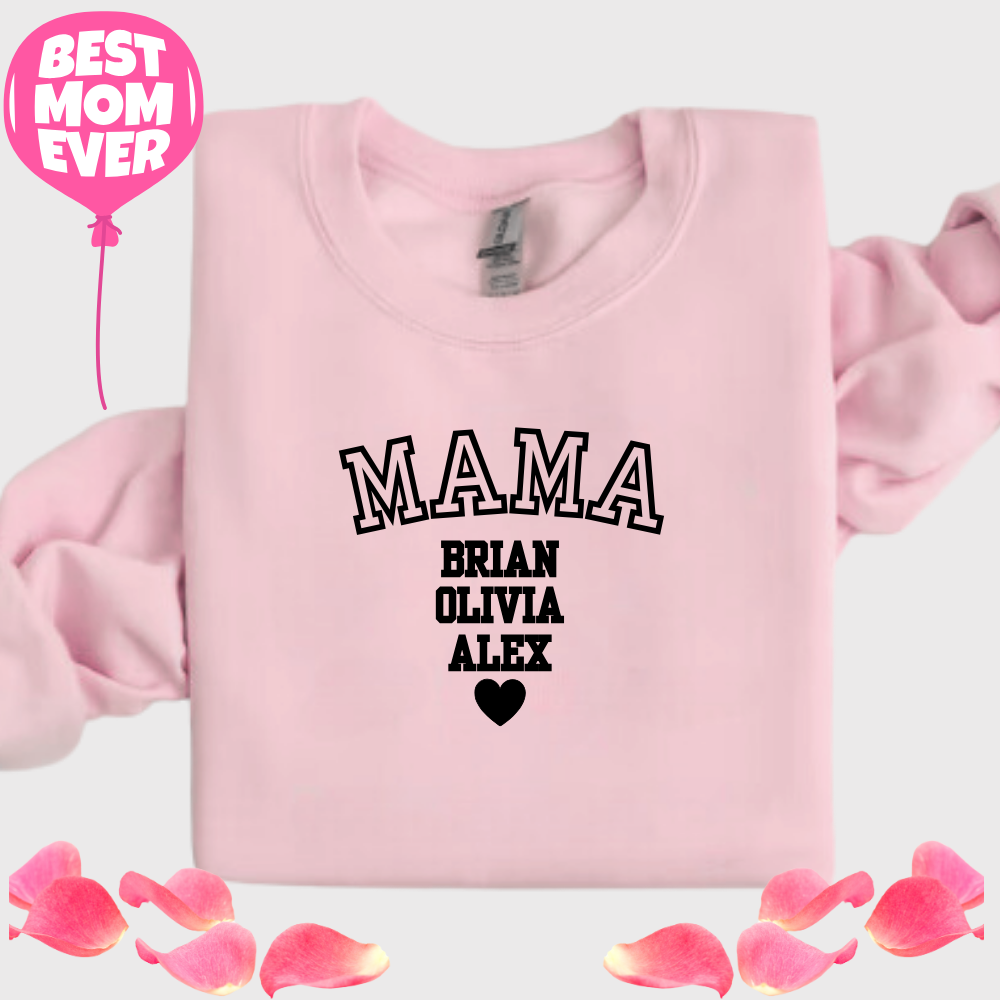 Mama Personalized T-Shirt | Sweat Shirt | Hoodie Black Design