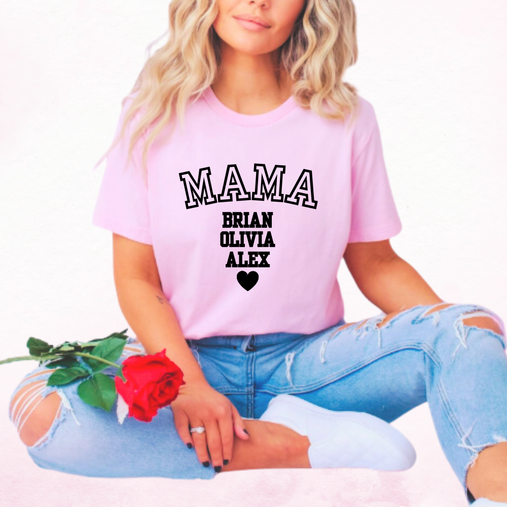 Mama Personalized T-Shirt | Sweat Shirt | Hoodie Black Design