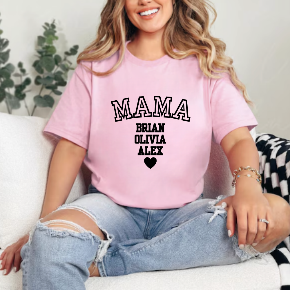 Mama Personalized T-Shirt | Sweat Shirt | Hoodie Black Design