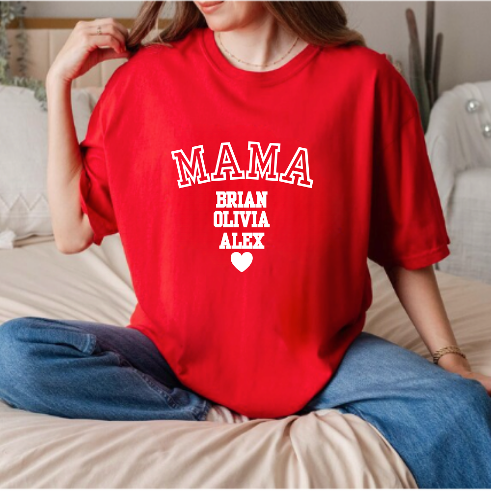 Mama Personalized T-Shirt | Sweat Shirt | Hoodie - White Design