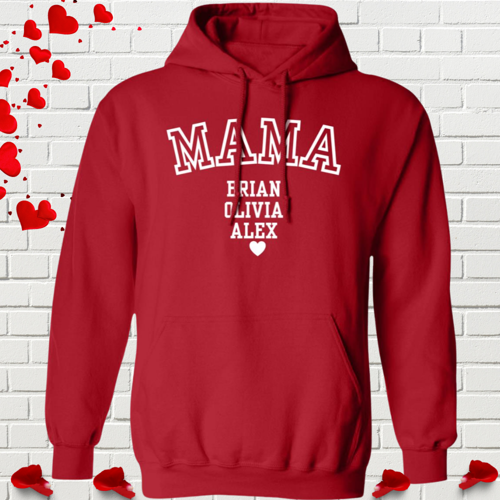 Mama Personalized T-Shirt | Sweat Shirt | Hoodie - White Design