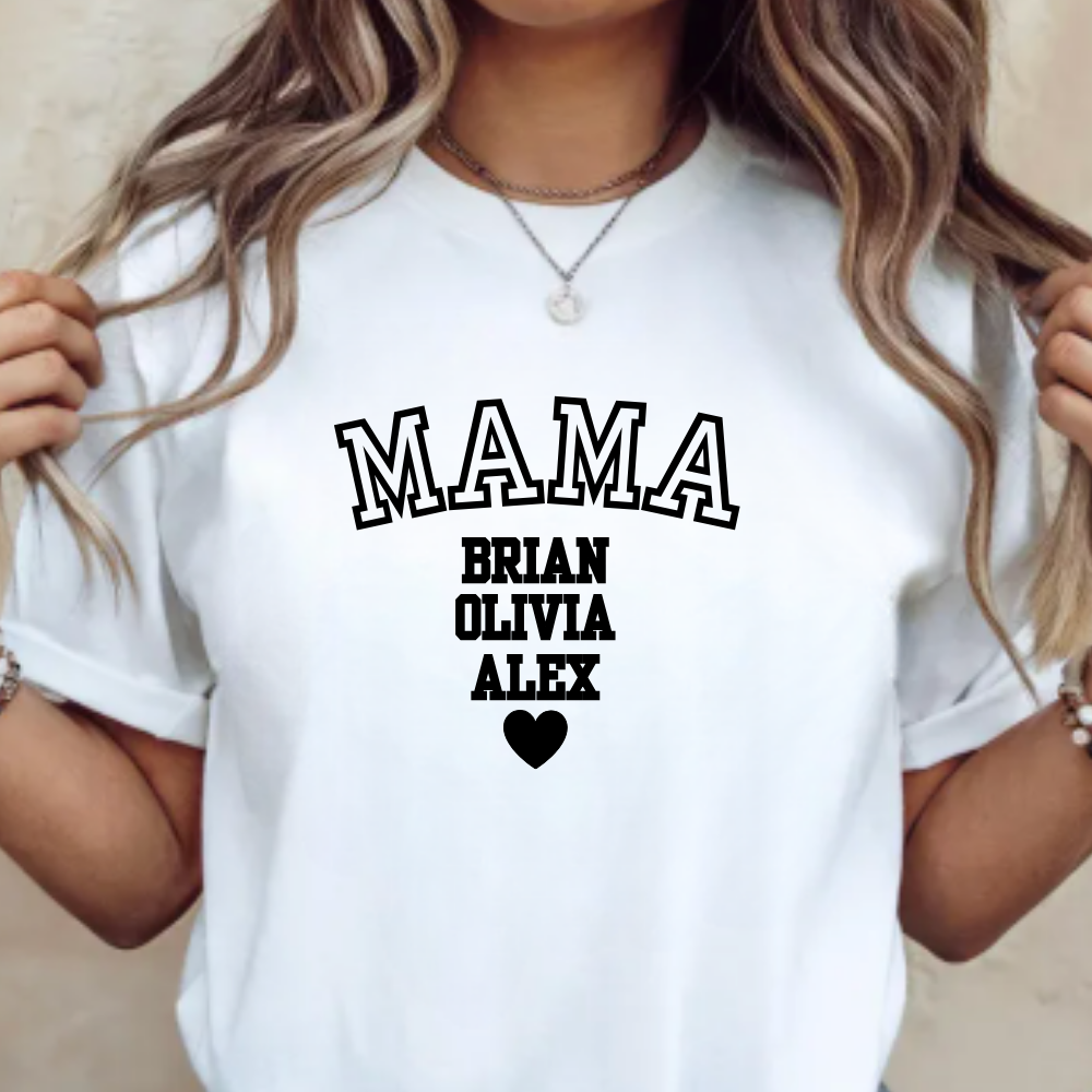 Mama Personalized T-Shirt | Sweat Shirt | Hoodie Black Design