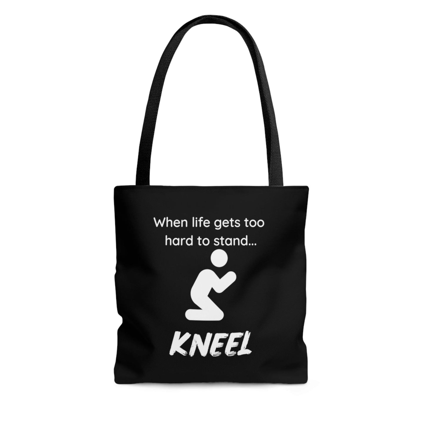 Hard to Stand.. Black Tote Bag (AOP) - ALL4THEGIFTOFIT