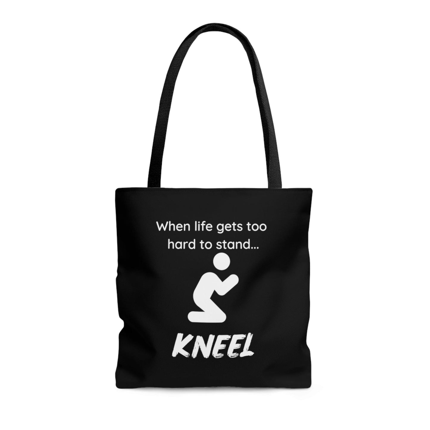 Hard to Stand.. Black Tote Bag (AOP) - ALL4THEGIFTOFIT