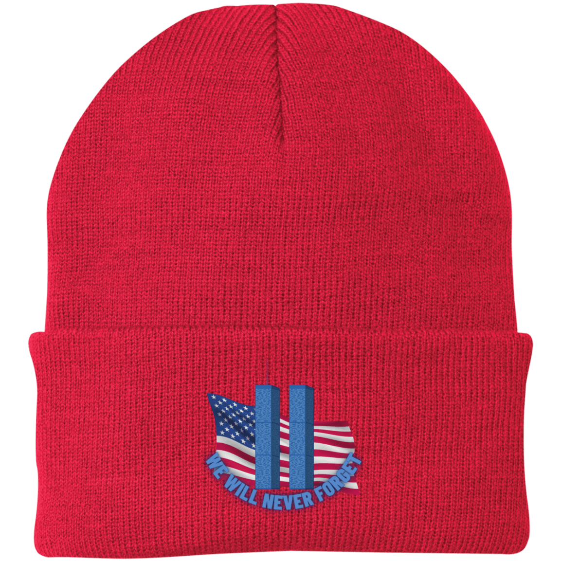 Never Forget (4) - CP90 Embroidered Knit Cap - ALL4THEGIFTOFIT