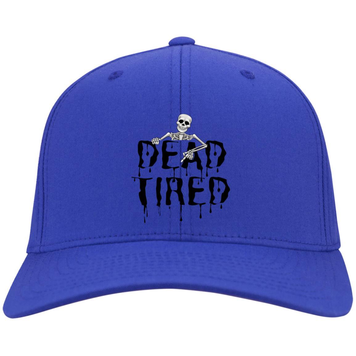 Dead Tired (Black) - Halloween - CP80 Embroidered Twill Cap - ALL4THEGIFTOFIT