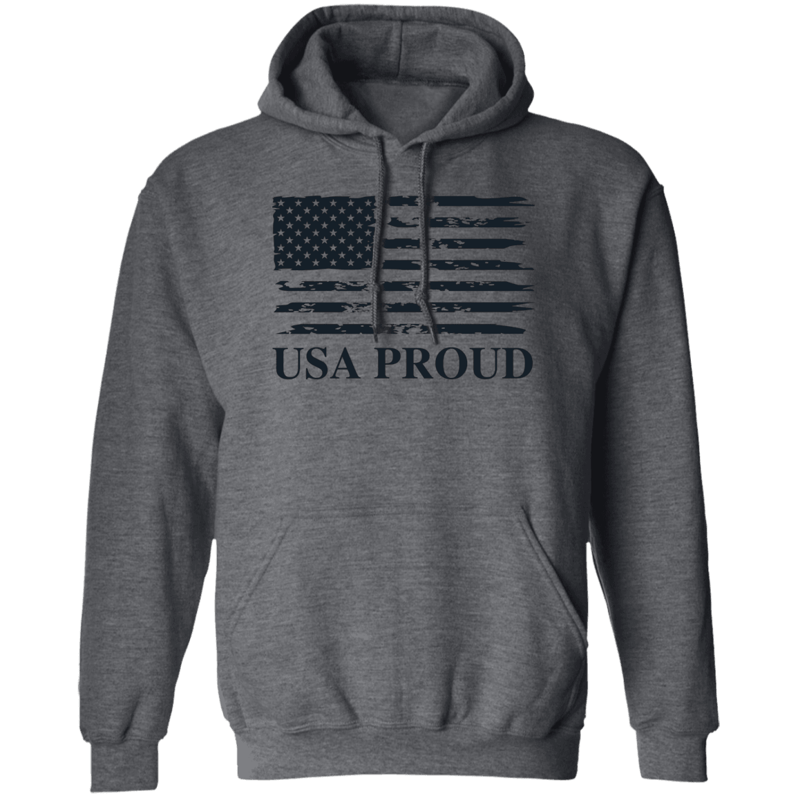 USA PROUD Hoodie - Black Writing - ALL4THEGIFTOFIT